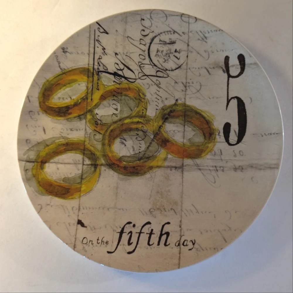Williams-Sonoma, fifth day of Christmas replacement salad/dessert plate